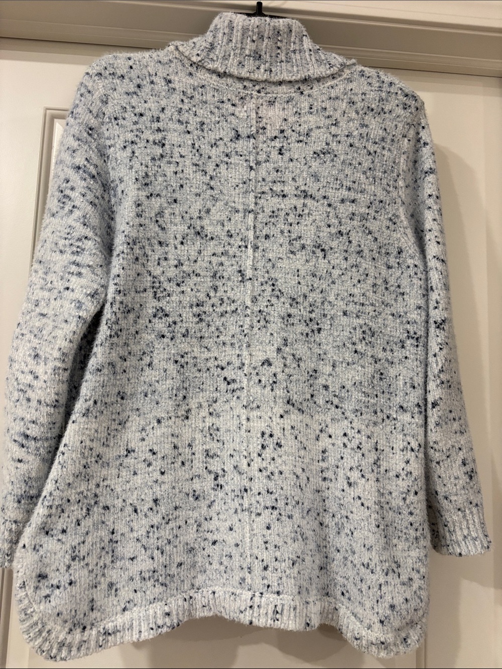 Ruby Rd. Light Blue Speckled Cowl Neck Sweater XL - Picture 3 of 5